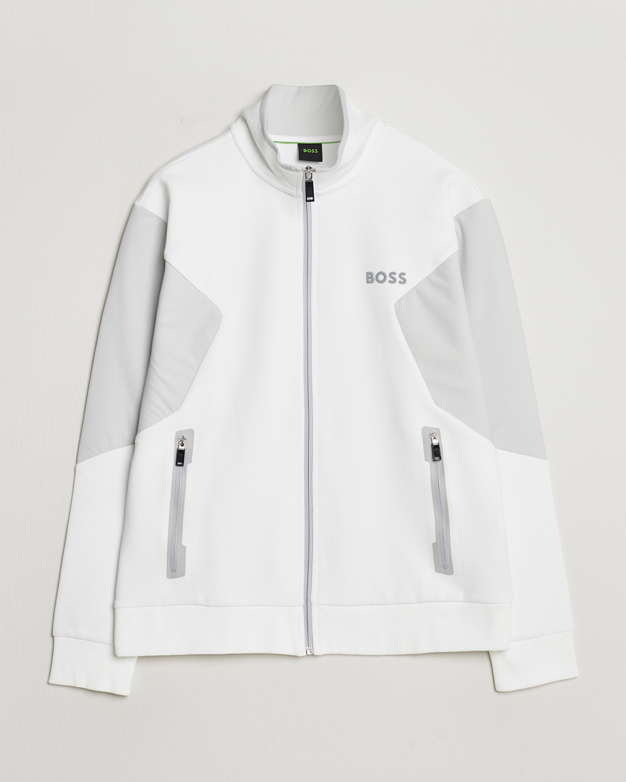 Homme | Pulls Et Tricots | BOSS GREEN | Skaz Full Zip Hoodie White