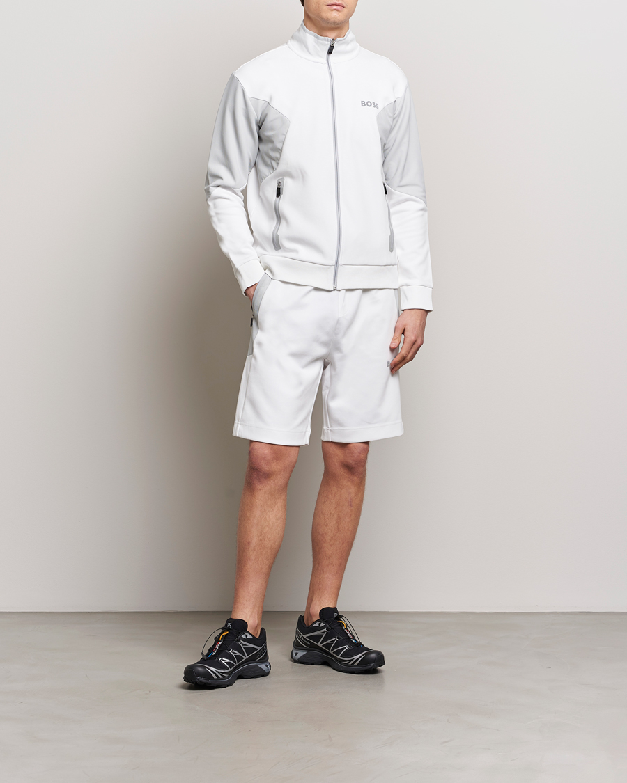 Homme | Pulls Et Tricots | BOSS GREEN | Skaz Full Zip Hoodie White