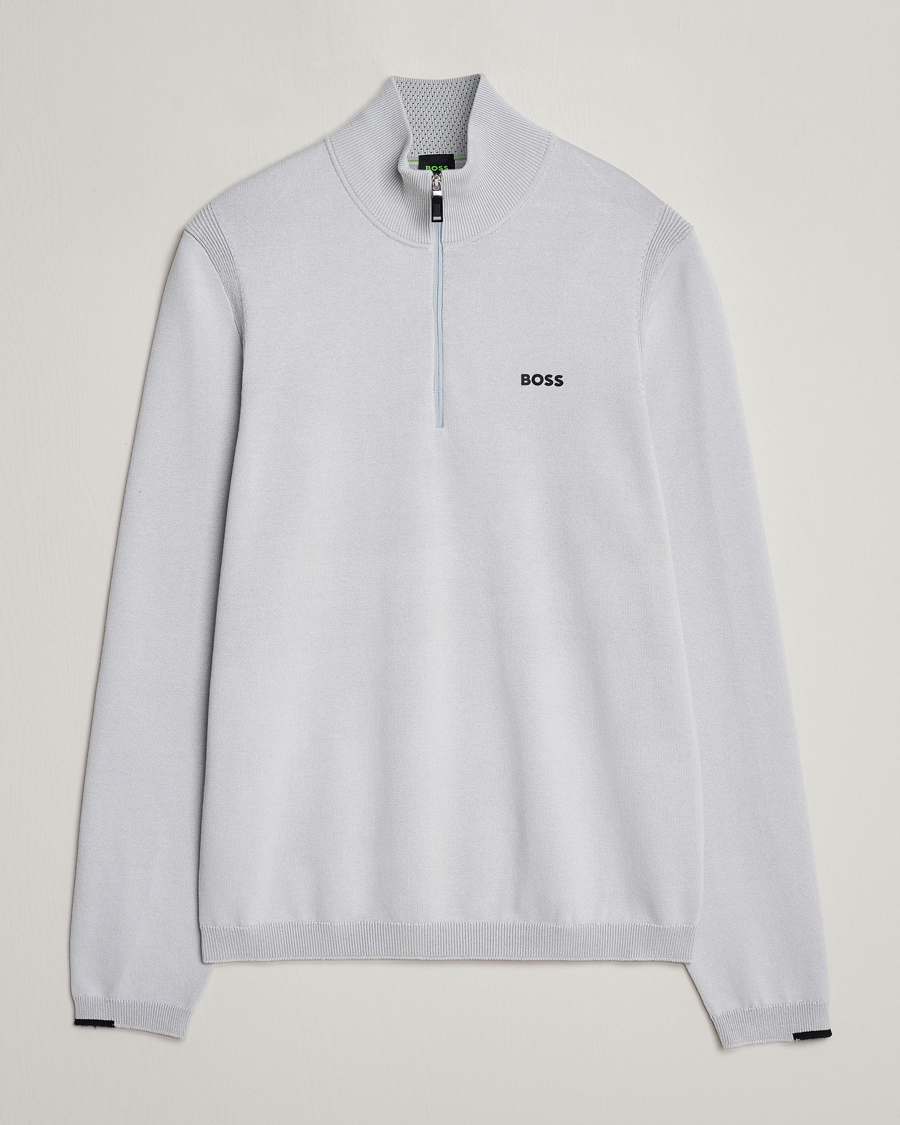 Homme | Pulls Et Tricots | BOSS GREEN | Ever Knitted Half Zip Light Grey