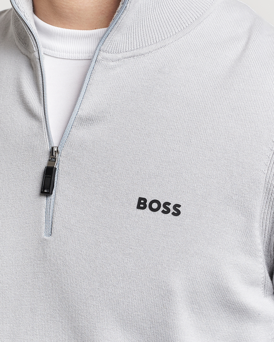 Homme | Pulls Et Tricots | BOSS GREEN | Ever Knitted Half Zip Light Grey