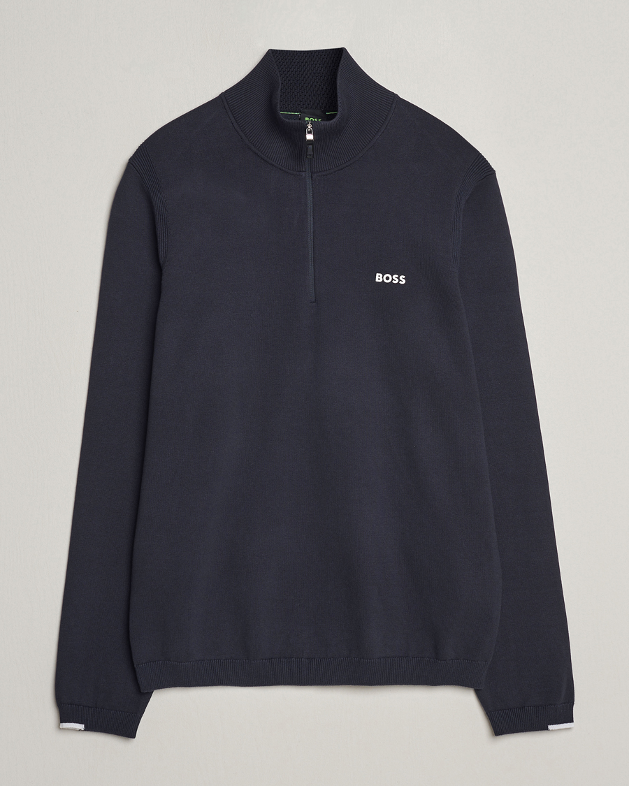 Homme | Pulls Et Tricots | BOSS GREEN | Ever Knitted Half Zip Dark Blue