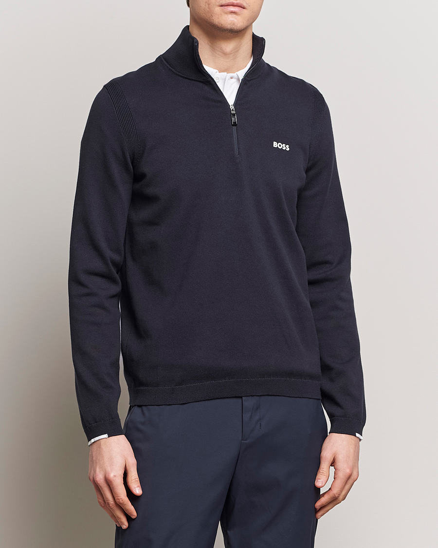 Homme | Pulls Et Tricots | BOSS GREEN | Ever Knitted Half Zip Dark Blue