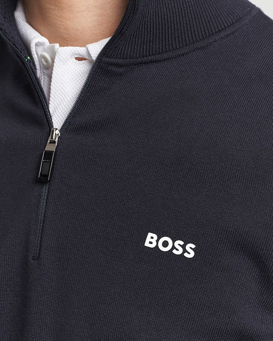 Homme | Pulls Et Tricots | BOSS GREEN | Ever Knitted Half Zip Dark Blue
