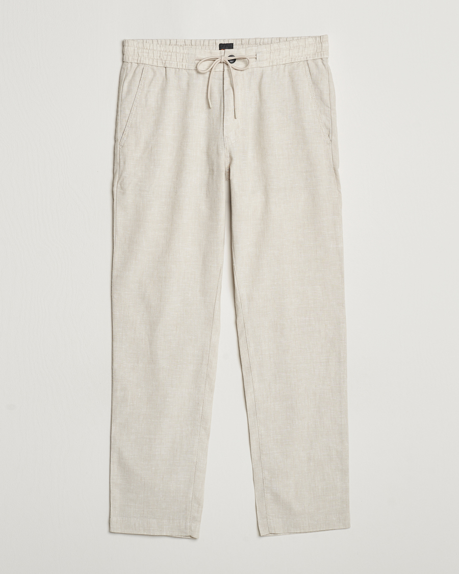 Homme | Pantalons | BOSS ORANGE | Sanderson Linen Pants Light Beige