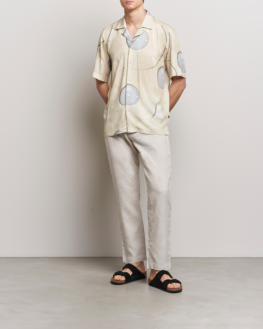 Homme | Pantalons | BOSS ORANGE | Sanderson Linen Pants Light Beige