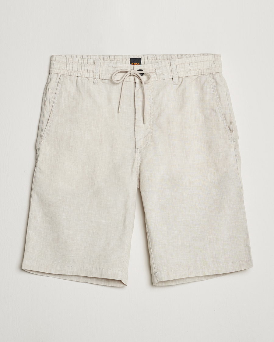 Homme | Shorts | BOSS ORANGE | Tapered Chino Drawstring Shorts Light Beige