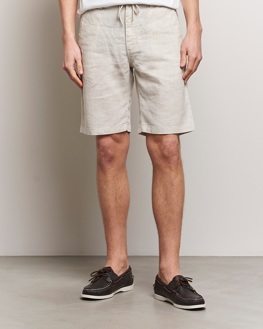 Homme | Shorts À Cordon De Serrage | BOSS ORANGE | Tapered Chino Drawstring Shorts Light Beige