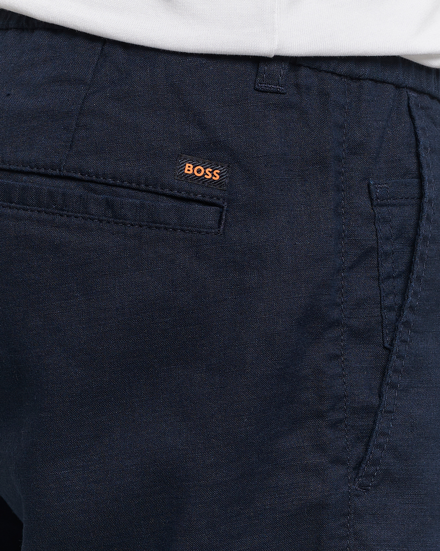 Homme | Shorts | BOSS ORANGE | Tapered Chino Drawstring Shorts Dark Blue