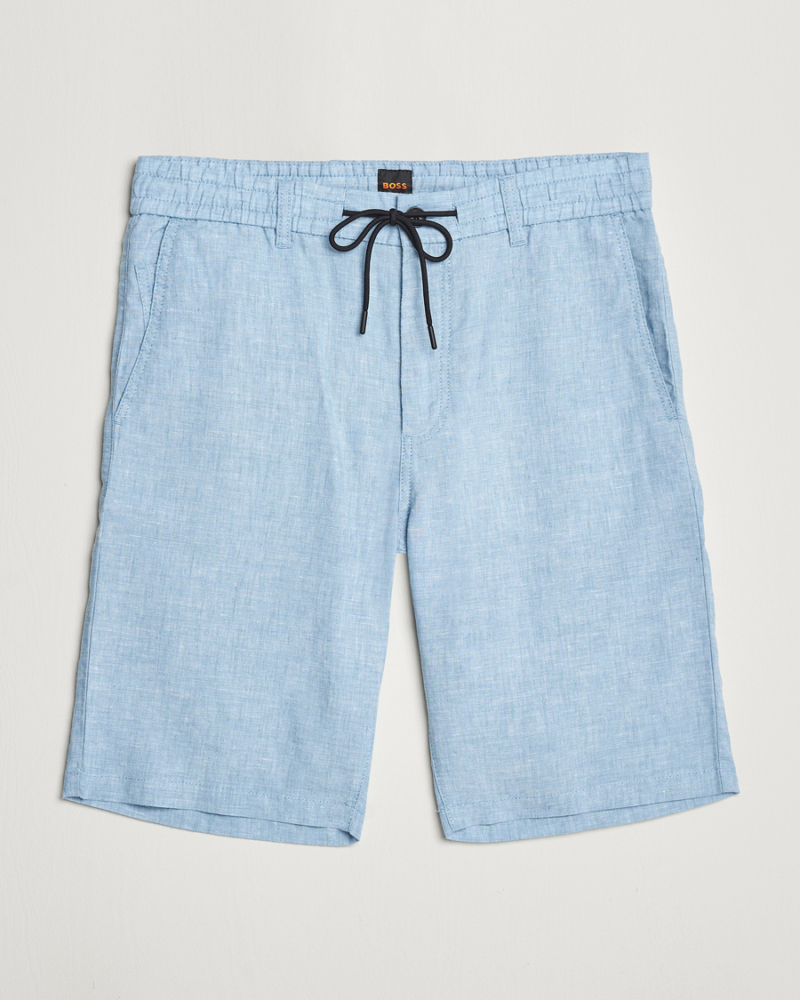 Homme | Shorts | BOSS ORANGE | Tapered Chino Drawstring Shorts Open Blue