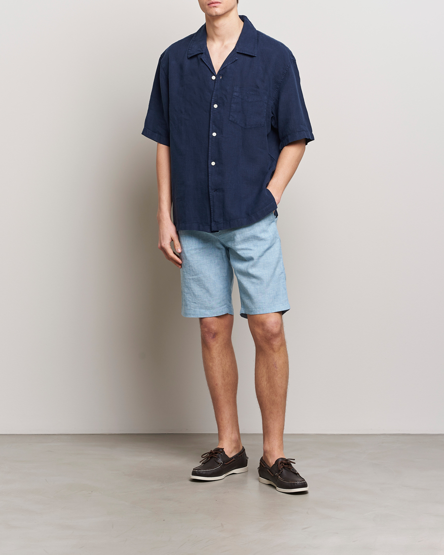Homme | Shorts | BOSS ORANGE | Tapered Chino Drawstring Shorts Open Blue