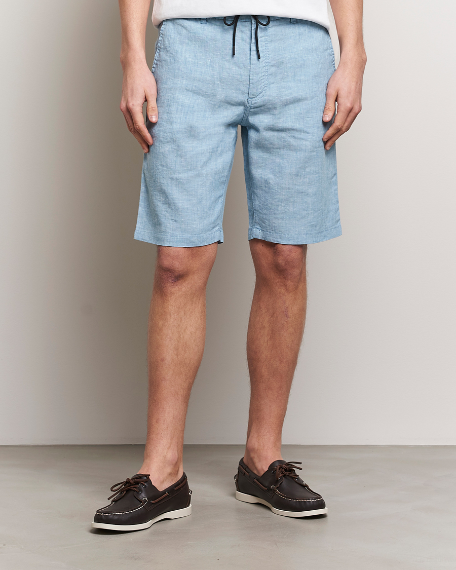 Homme | Nouveautés | BOSS ORANGE | Tapered Chino Drawstring Shorts Open Blue