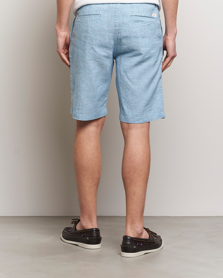 Homme | Shorts | BOSS ORANGE | Tapered Chino Drawstring Shorts Open Blue
