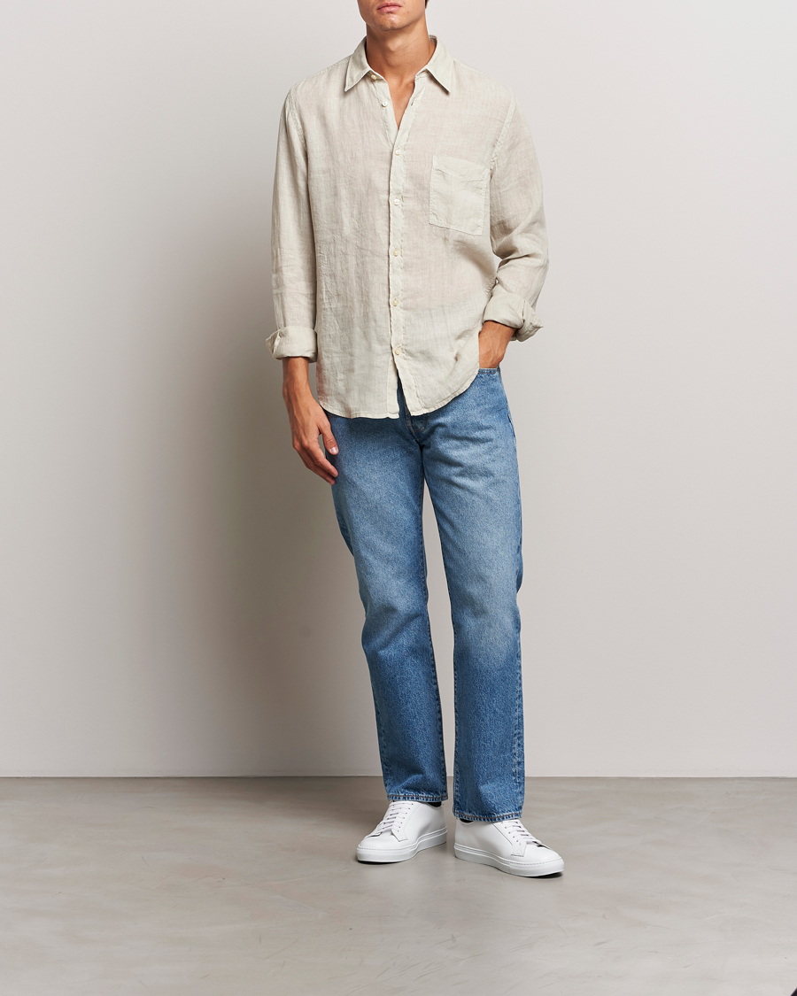 Homme | Chemises | BOSS ORANGE | Relegant Linen Shirt Light Beige