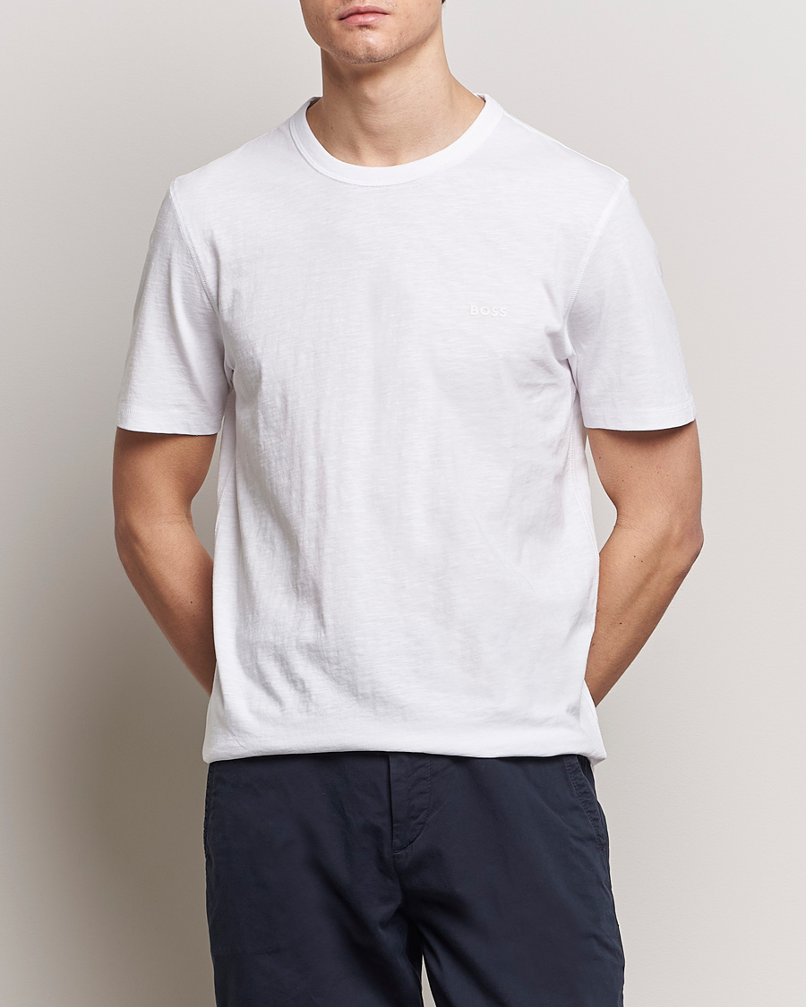 Homme | T-Shirts Blancs | BOSS ORANGE | Tegood Crew Neck T-Shirt White