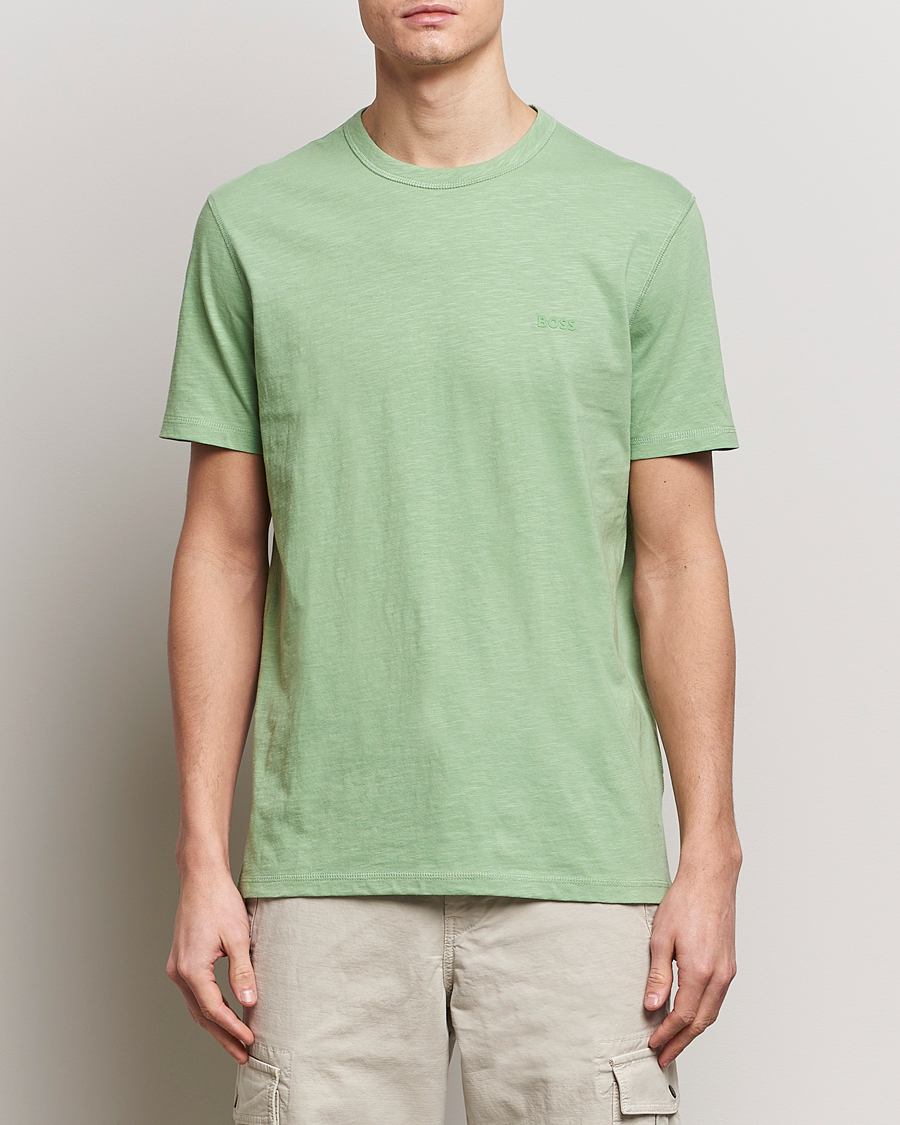 Homme |  | BOSS ORANGE | Tegood Crew Neck T-Shirt Open Green