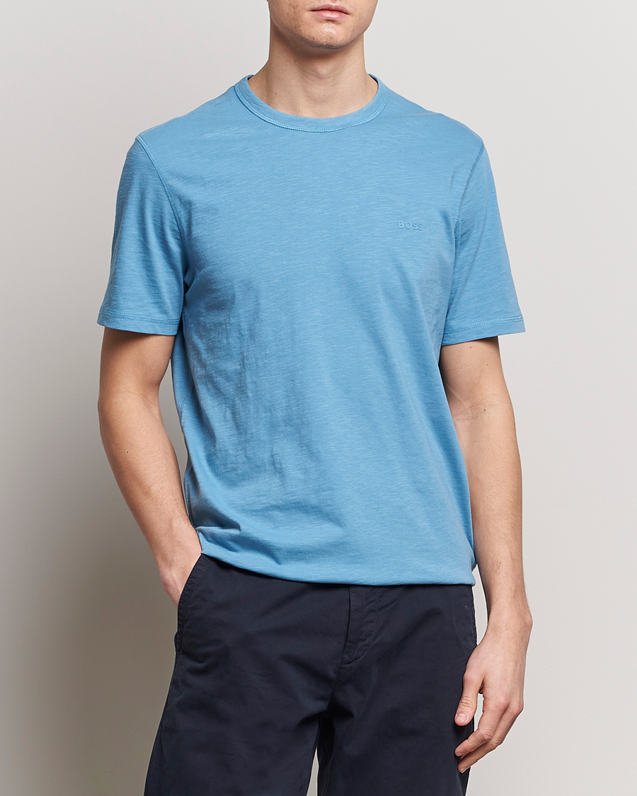 Homme |  | BOSS ORANGE | Tegood Crew Neck T-Shirt Open Blue