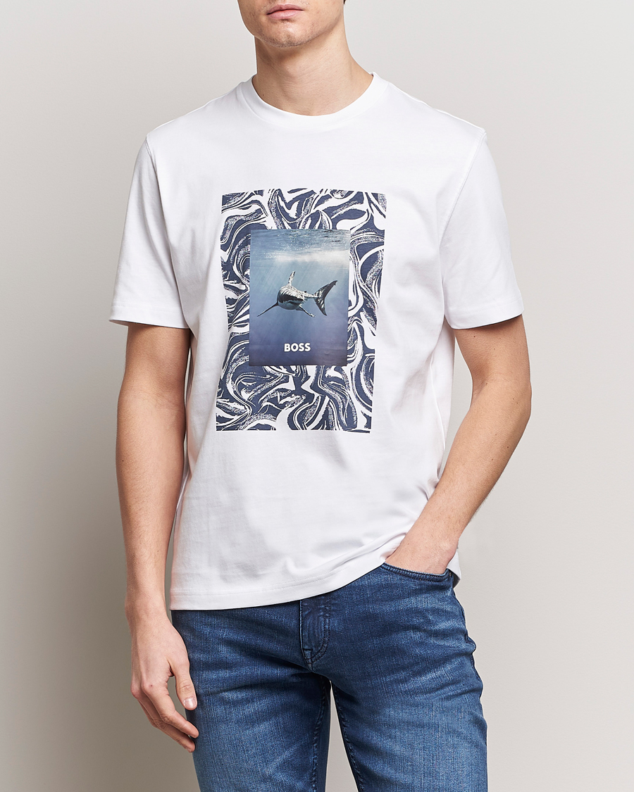 Homme | BOSS ORANGE | BOSS ORANGE | Tucan Printed Crew Neck T-Shirt Natural