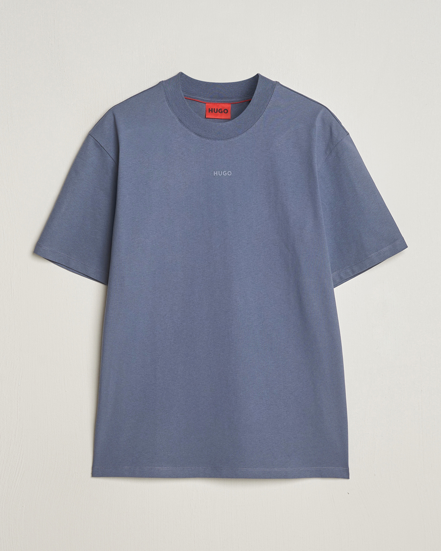 Homme | T-shirts | HUGO | Dapolino Crew Neck T-Shirt Open Blue