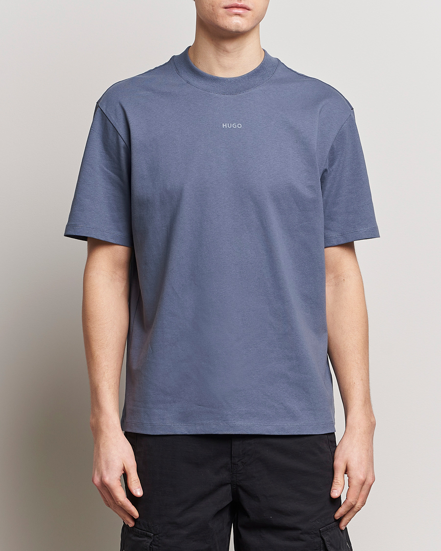 Homme | T-shirts | HUGO | Dapolino Crew Neck T-Shirt Open Blue