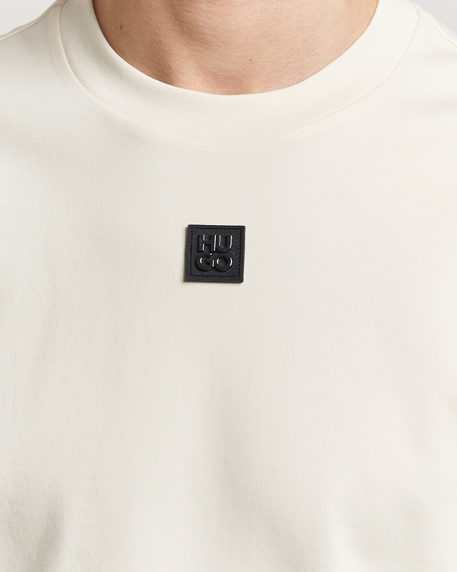 Homme | T-shirts | HUGO | Dalile Logo Crew Neck T-Shirt Open White