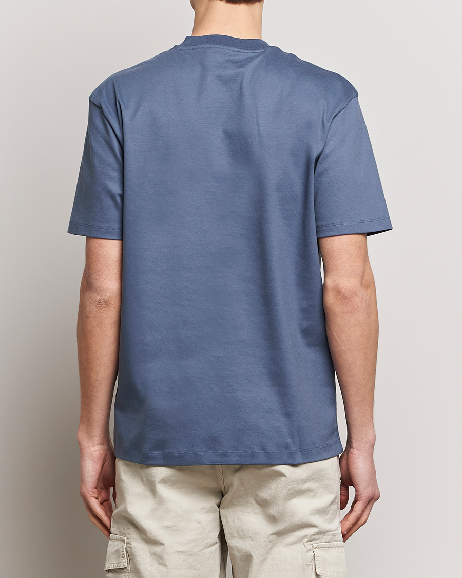 Homme | T-shirts | HUGO | Dalile Logo Crew Neck T-Shirt Open Blue