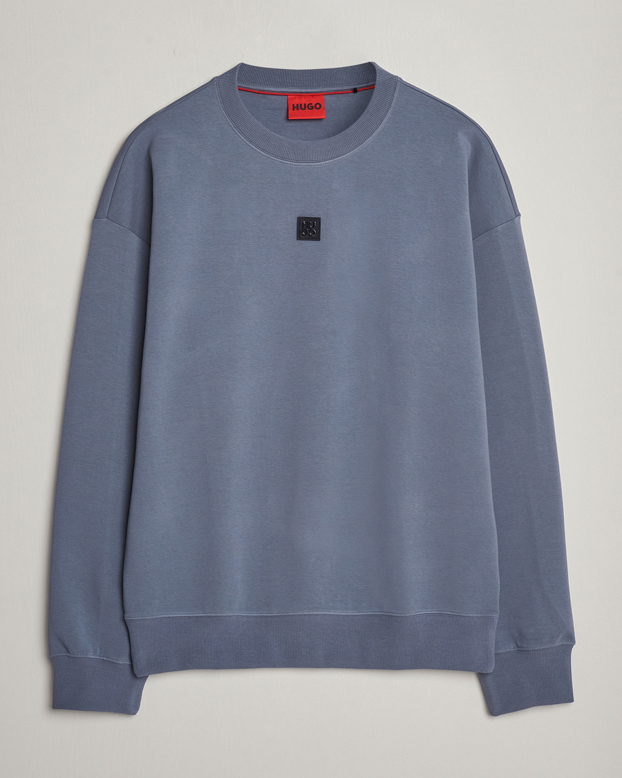 Homme | Pulls Et Tricots | HUGO | Dettil Logo Sweatshirt Open Blue