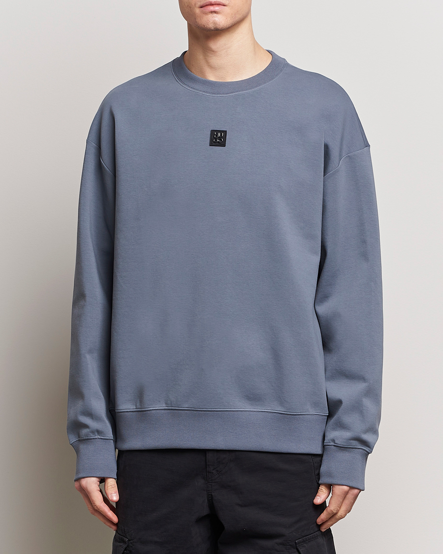 Homme | Soldes Vêtements | HUGO | Dettil Logo Sweatshirt Open Blue