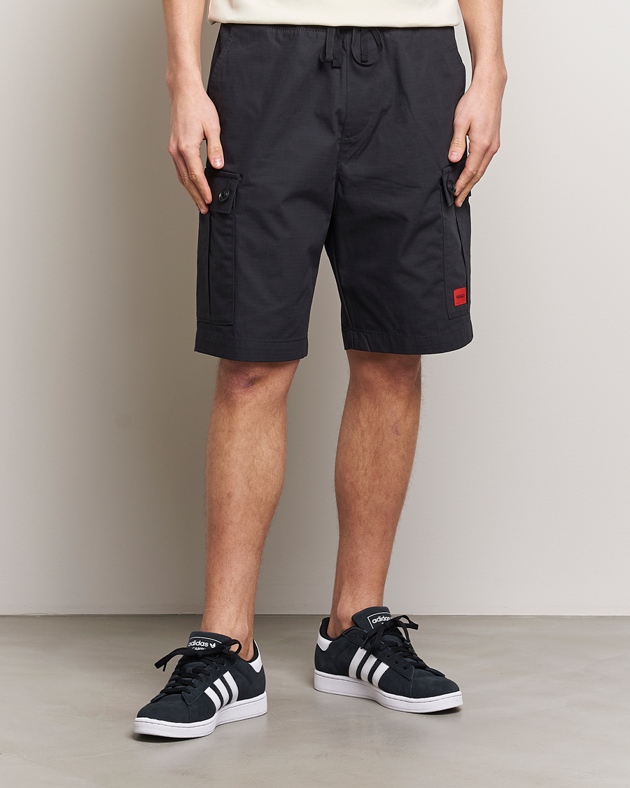 Homme | Shorts | HUGO | Garlio Cotton Cargo Shorts Black
