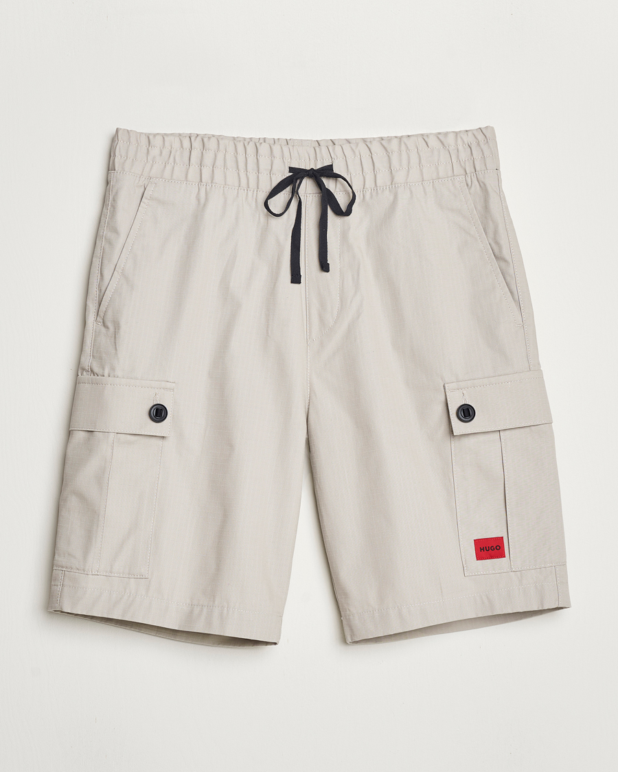 Homme | Shorts | HUGO | Garlio Cotton Cargo Shorts Light Grey