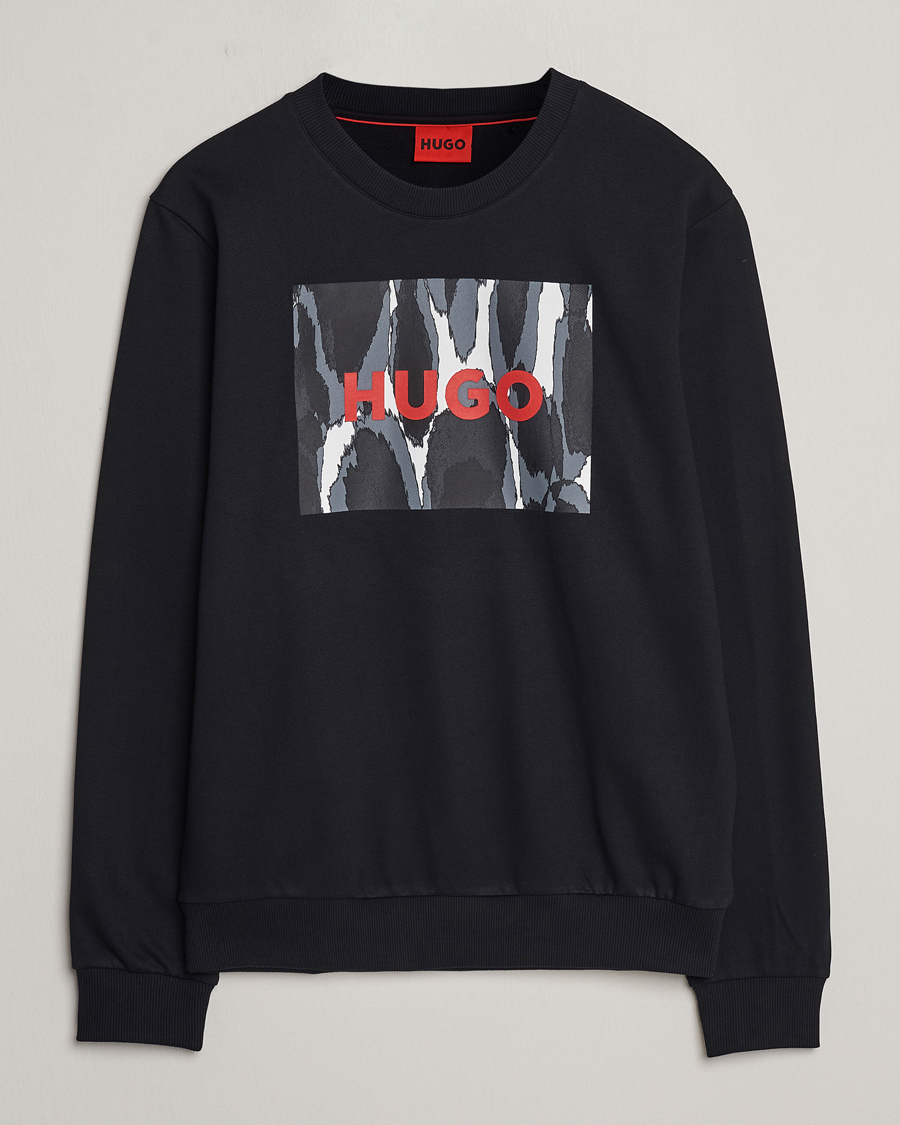 Homme | Pulls Et Tricots | HUGO | Duragol Printed Logo Sweatshirt Black
