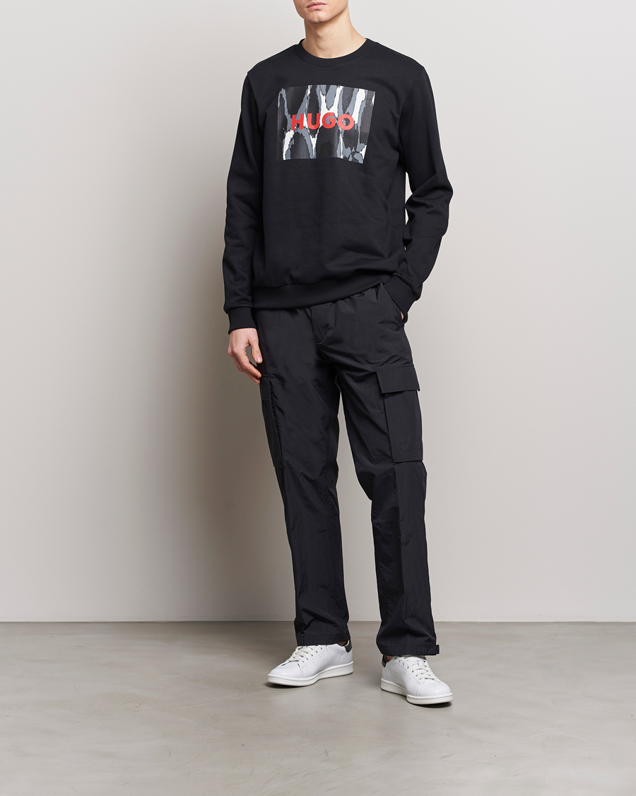 Homme | Pulls Et Tricots | HUGO | Duragol Printed Logo Sweatshirt Black