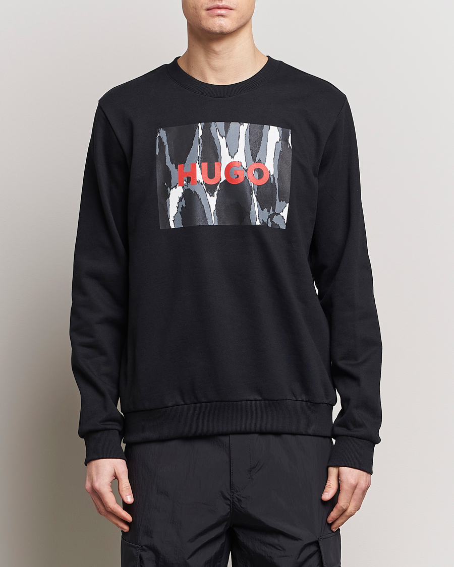 Homme | Pulls Et Tricots | HUGO | Duragol Printed Logo Sweatshirt Black