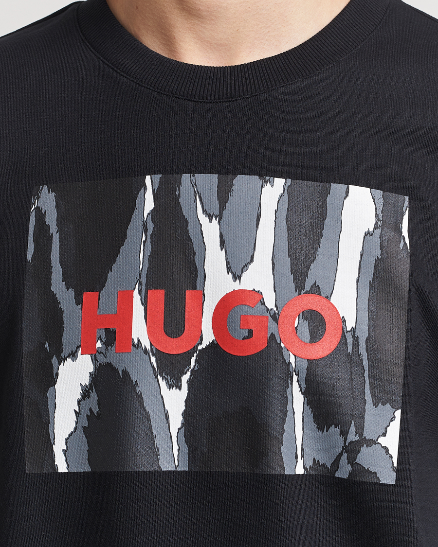 Homme | Pulls Et Tricots | HUGO | Duragol Printed Logo Sweatshirt Black