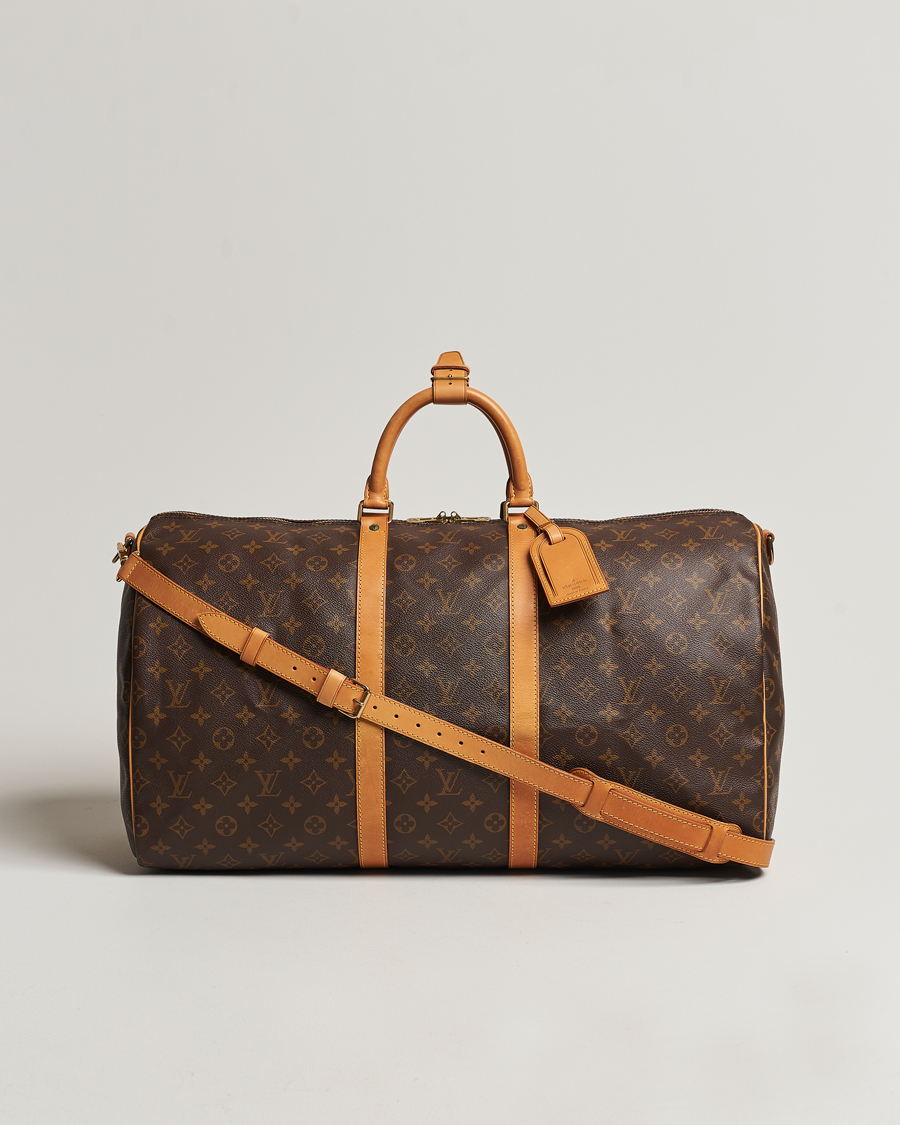 Homme | Louis Vuitton Pre-Owned Keepall Bandoulière 55 Monogram | Louis Vuitton Pre-Owned | Keepall Bandoulière 55 Monogram