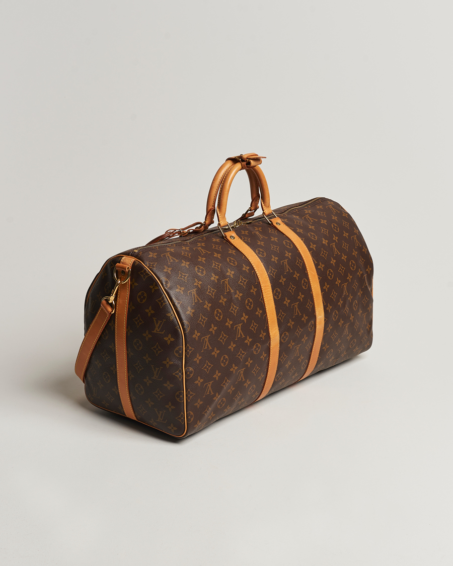 Homme | Louis Vuitton Pre-Owned Keepall Bandoulière 55 Monogram | Louis Vuitton Pre-Owned | Keepall Bandoulière 55 Monogram