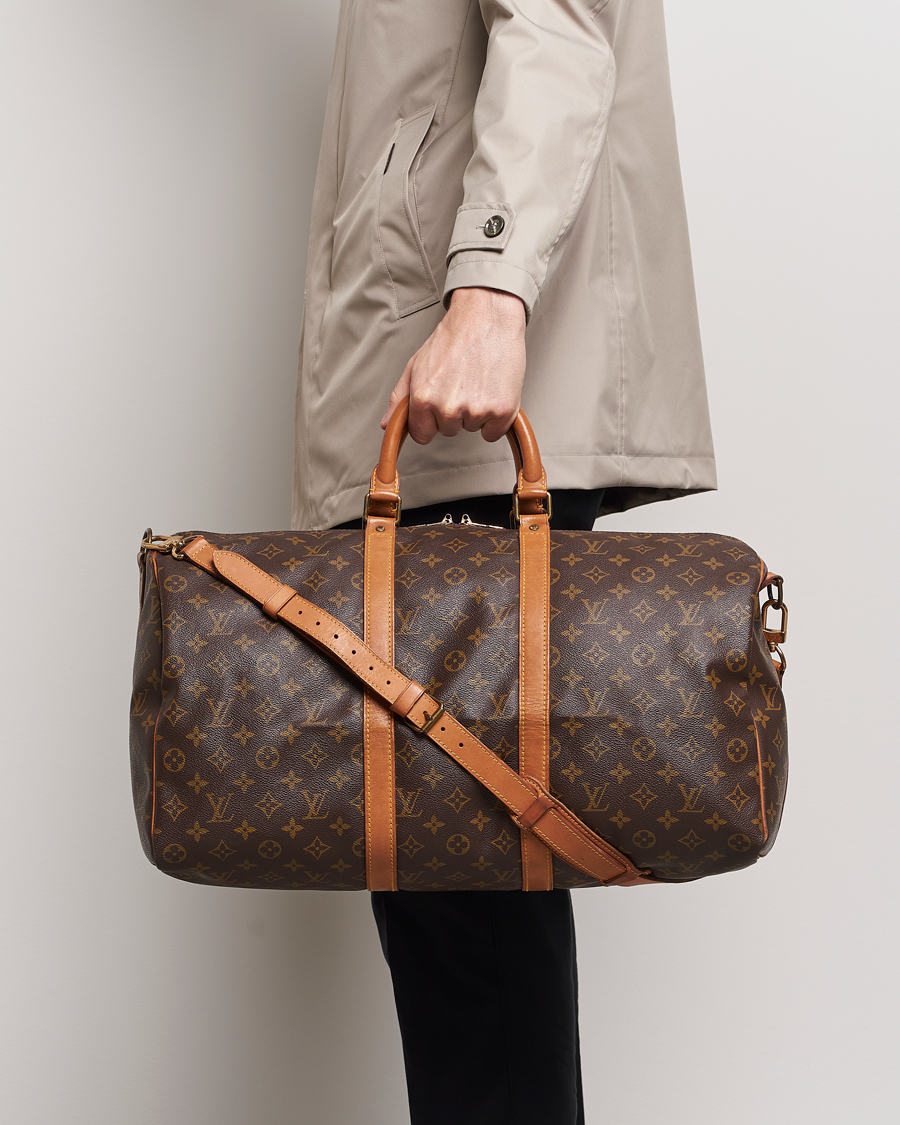 Homme | Louis Vuitton Pre-Owned Keepall Bandoulière 50 Monogram | Louis Vuitton Pre-Owned | Keepall Bandoulière 50 Monogram