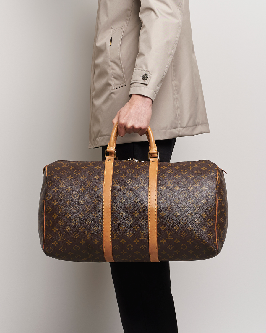 Homme | Louis Vuitton Pre-Owned Keepall 50 Bag Monogram | Louis Vuitton Pre-Owned | Keepall 50 Bag Monogram