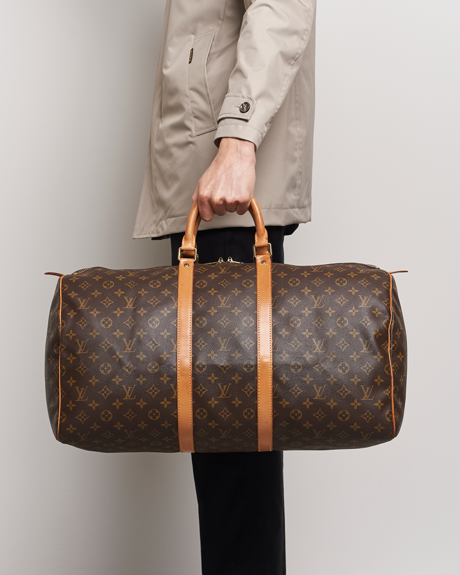 Homme | Louis Vuitton Pre-Owned Keepall 55 Bag Monogram | Louis Vuitton Pre-Owned | Keepall 55 Bag Monogram