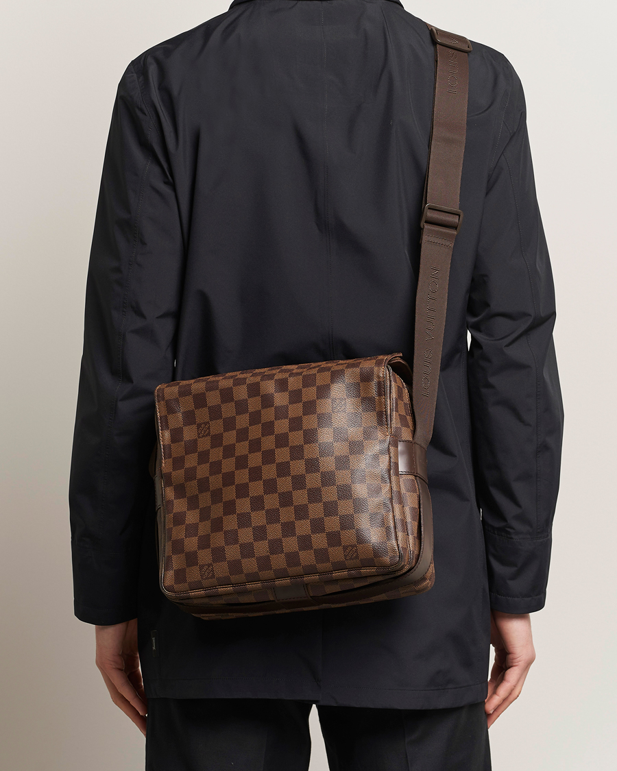 Homme | Pre-owned Accessoires | Louis Vuitton Pre-Owned | Naviglio Messenger Bag Damier Ebene 