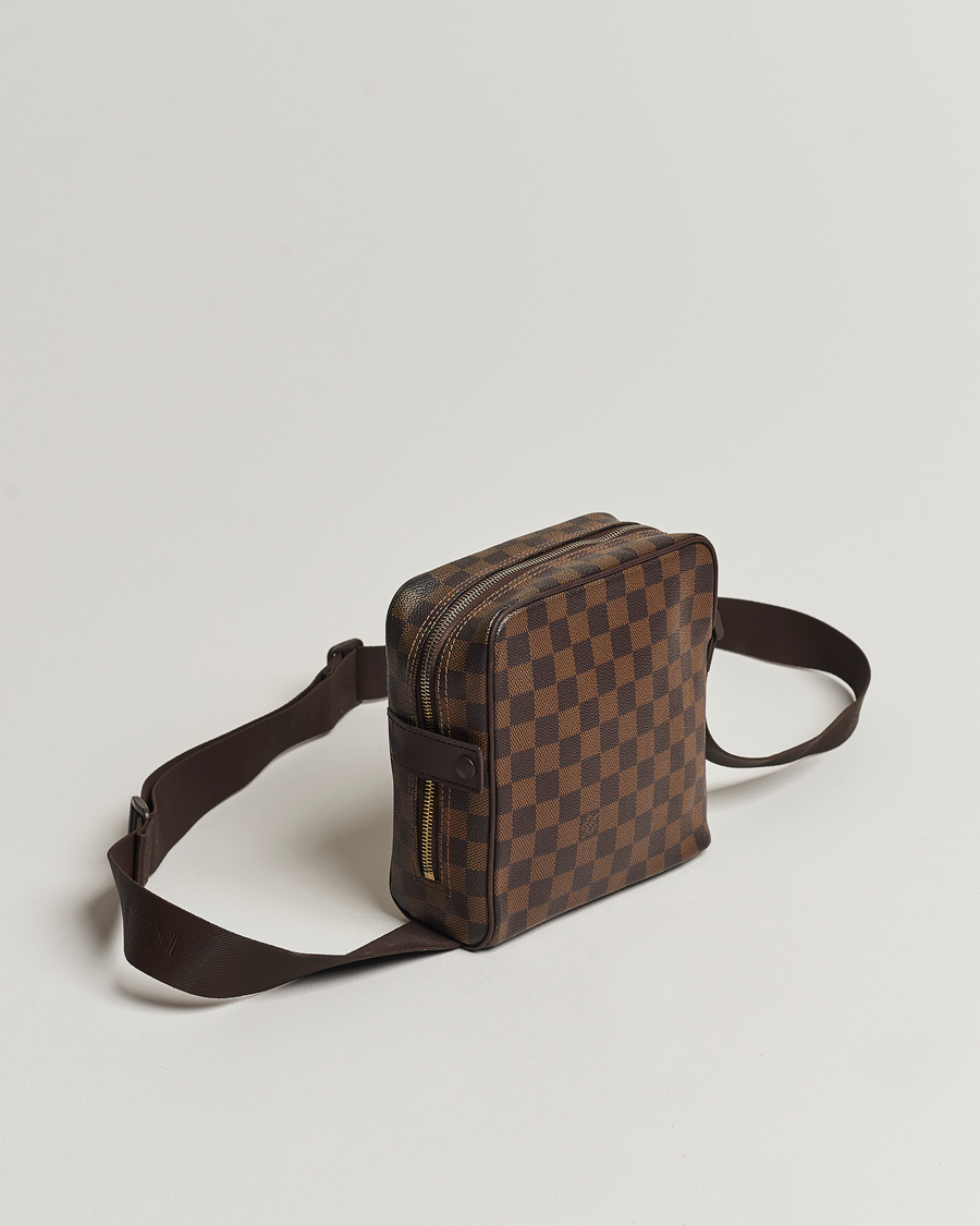 Homme | Louis Vuitton Pre-Owned Olaf Shoulder Bag Damier Ebene | Louis Vuitton Pre-Owned | Olaf Shoulder Bag Damier Ebene