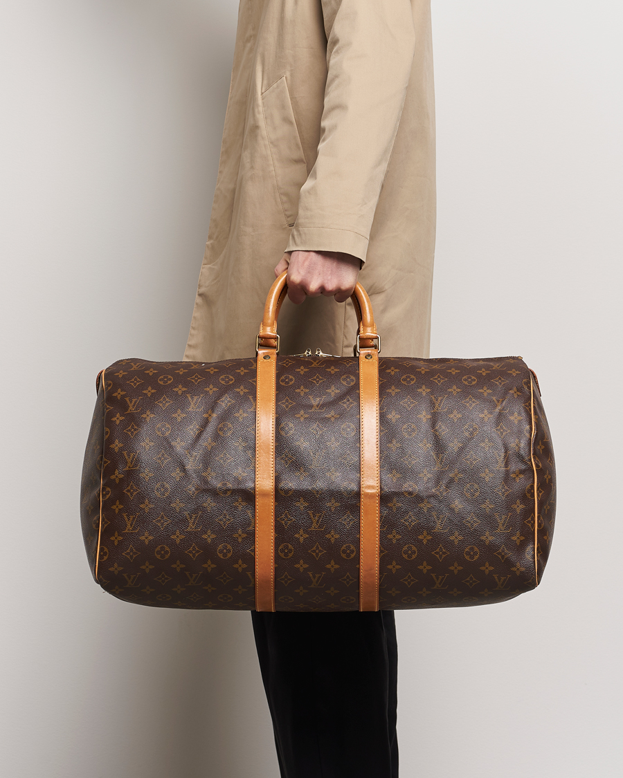 Homme | Louis Vuitton Pre-Owned Keepall 55 Bag Monogram | Louis Vuitton Pre-Owned | Keepall 55 Bag Monogram