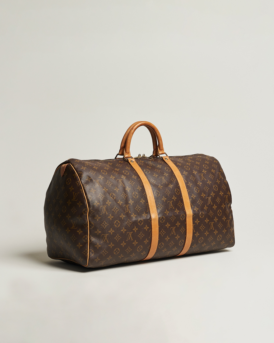 Homme | Louis Vuitton Pre-Owned Keepall 55 Bag Monogram | Louis Vuitton Pre-Owned | Keepall 55 Bag Monogram