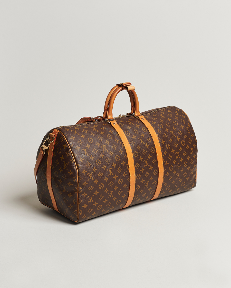Homme | Louis Vuitton Pre-Owned Keepall Bandoulière 55 Monogram | Louis Vuitton Pre-Owned | Keepall Bandoulière 55 Monogram