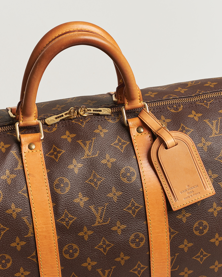 Homme | Louis Vuitton Pre-Owned Keepall Bandoulière 55 Monogram | Louis Vuitton Pre-Owned | Keepall Bandoulière 55 Monogram