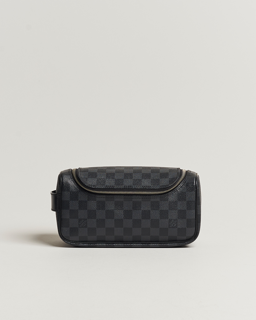 Homme | Louis Vuitton Pre-Owned Toiletry Bag Damier Graphite | Louis Vuitton Pre-Owned | Toiletry Bag Damier Graphite