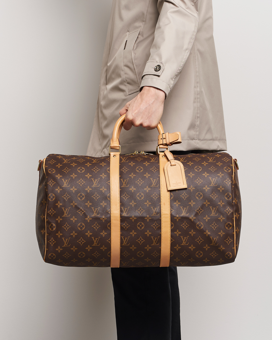Homme | Louis Vuitton Pre-Owned Keepall Bandoulière 50 Bag Monogram | Louis Vuitton Pre-Owned | Keepall Bandoulière 50 Bag Monogram