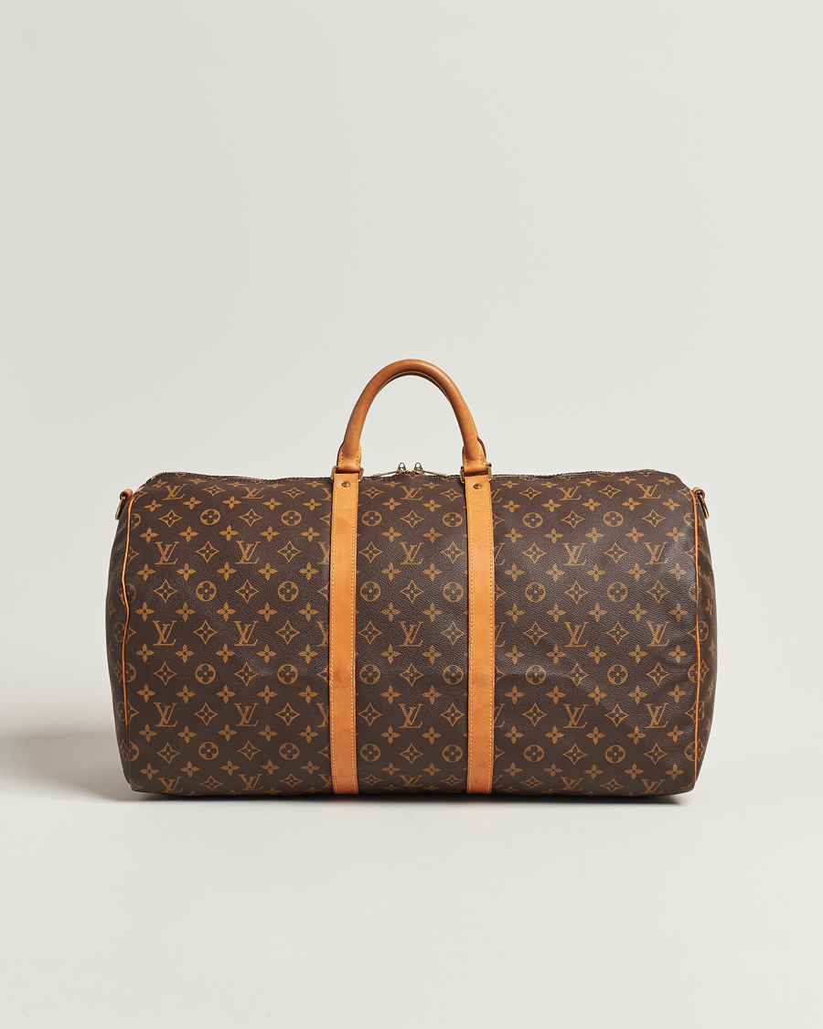 Homme | Louis Vuitton Pre-Owned Keepall Bandoulière 55 Monogram | Louis Vuitton Pre-Owned | Keepall Bandoulière 55 Monogram