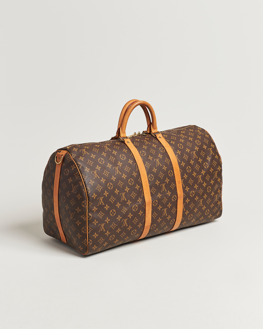 Homme | Louis Vuitton Pre-Owned Keepall Bandoulière 55 Monogram | Louis Vuitton Pre-Owned | Keepall Bandoulière 55 Monogram