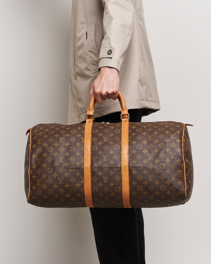 Homme | Louis Vuitton Pre-Owned Keepall 55 Bag Monogram | Louis Vuitton Pre-Owned | Keepall 55 Bag Monogram