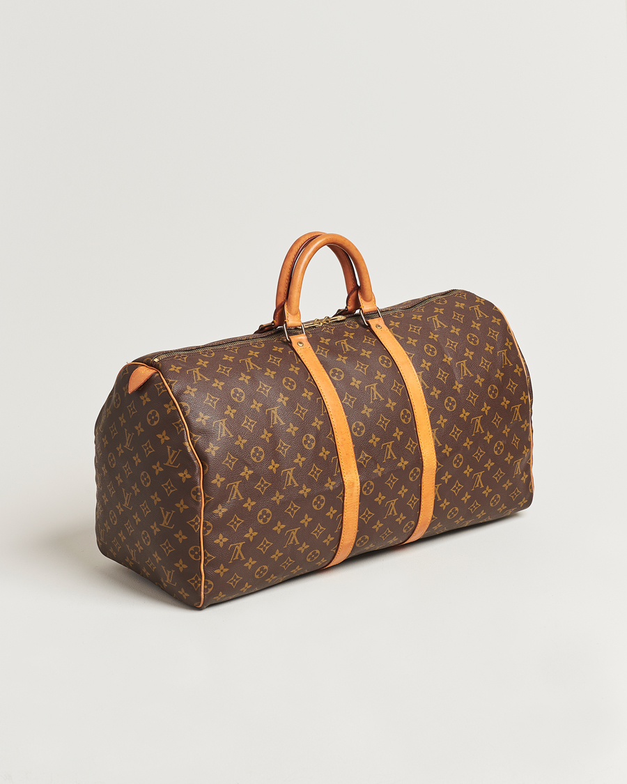 Homme | Louis Vuitton Pre-Owned Keepall 55 Bag Monogram | Louis Vuitton Pre-Owned | Keepall 55 Bag Monogram